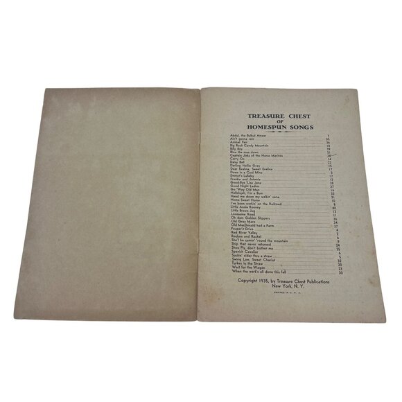 Vintage 1935 & 1936 Sheet Music Books Treasure Chest Homespun & Piano - Picture 5 of 7